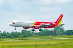 Máy bay của hãng hàng không Vietjet Air. (Ảnh: CTV/Vietnam+)
