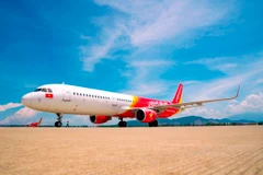 Máy bay của hãng hàng không Vietjet Air. (Ảnh: CTV/Vietnam+)