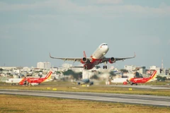 Đội máy bay của hãng hàng không Vietjet Air. (Ảnh: CTV/Vietnam+)