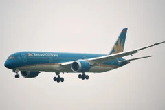 Máy bay của hãng hàng không Vietnam Airlines. (Ảnh: CTV/Vietnam+)