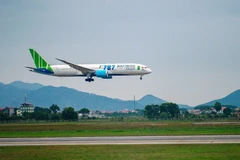 Máy bay Boeing 787-9 Dreamliner, dòng máy bay thân rộng hiện đại được Bamboo Airways bay tới Đức. (Ảnh: CTV/Vietnam+)