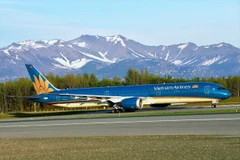 Máy bay của hãng hàng không Vietnam Airlines. (Ảnh: CTV/Vietnam+)