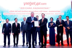 Vietjet vừa công bố sẽ mở đường bay đầu tiên kết nối Almaty (Kazakhstan) với Nha Trang. (Ảnh: CTV/Vietnam+)