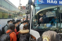 Hà Nội sẽ tăng cường gần 2.500 lượt xe trong dịp cao điểm Tết Nguyên đán Quý Mão 2023 nhằm đáp ứng nhu cầu đi lại của hành khách. (Ảnh: Việt Hùng/Vietnam+)