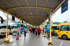 Bến xe Giáp Bát khá vắng vẻ hành khách trong dịp nghỉ lễ 2/9. (Ảnh: Việt Hùng/Vietnam+)
