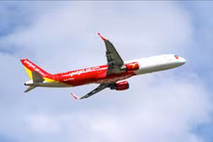 Hãng hàng không Vietjet nối lại đường bay từ Đà Nẵng đến Tokyo. (Ảnh: CTV/Vietnam+)