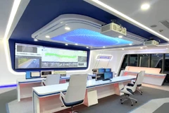Mô hình trung tâm giám sát, điều hành giao thông thông minh của Elcom. (Ảnh: CTV/Vietnam+)