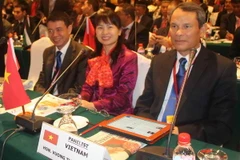 Đoàn Việt Nam tham dự Diễn đàn quốc tế của UMNO. (Ảnh: Kim Dung/Vietnam)