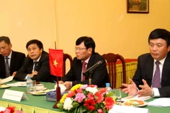 Đoàn Việt Nam tại buổi làm việc. (Ảnh: Hoàng Chương/Vietnam+)