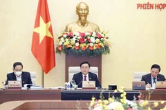 Chủ tịch Quốc hội Vương Đình Huệ phát biểu. (Ảnh: Doãn Tấn/TTXVN)