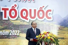 Chủ tịch nước Nguyễn Xuân Phúc phát biểu. (Ảnh: Thống Nhất/TTXVN)