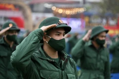 Lễ tòng quân tại Hà Nội. (Ảnh: An Đăng/TTXVN)