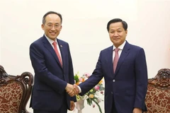 Phó Thủ tướng Lê Minh Khái tiếp Phó Thủ tướng kiêm Bộ trưởng Kinh tế và Tài chính Hàn Quốc Choo Kyung-ho. (Ảnh: An Đăng/TTXVN)