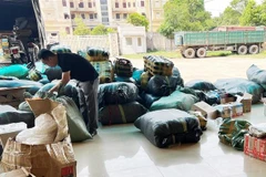 Các vụ vận chuyển hàng hoá nhập lậu vi phạm đã bị lực lượng Công an tỉnh Quảng Bình kịp thời phát hiện, ngăn chặn. (Ảnh: TTXVN phát)