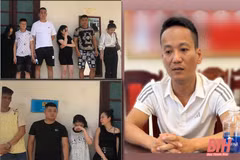 Hoàng Điệp và các đối tượng sử dụng ma túy. (Nguồn: Báo Thanh Hóa)
