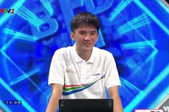 Trần Vinh Khánh trong cuộc thi Đường lên đỉnh Olympia. (Ảnh: PV/Vietnam+)