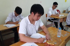 Thí sinh dự thi tốt nghiệp trung học phổ thông. (Ảnh: Phạm Mai/Vietnam+)