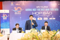 Ban tổ chức thông tin về giải thưởng Gương mặt trẻ Việt Nam tiêu biểu năm 2022. (Ảnh: BTC)