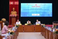 Quang cảnh buổi họp báo. (Ảnh: PV/Vietnam+)