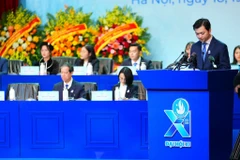 Chủ tịch Hội Sinh viên Việt Nam Nguyễn Minh Triết phát biểu tại phiên trọng thể sáng nay, 19/12. (Ảnh: PV/Vietnam+)