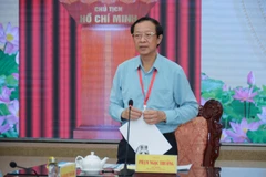 Thứ trưởng Phạm Ngọc Thưởng phát biểu tại buổi làm việc với Ban chỉ đạo thi tỉnh Bạc Liêu. (Ảnh: PV/Vietnam+)