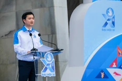 Chủ tịch Hội Sinh viên Việt Nam khóa X Nguyễn Minh Triết tiếp tục được bầu là Chủ tịch Hội Sinh viên Việt Nam khóa XI. (Ảnh: PV/Vietnam+)