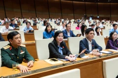 Các đại biểu Quốc hội biểu quyết chiều nay, 28/11. (Ảnh: CTV/Vietnam+)