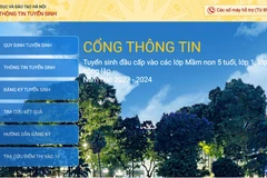 Cổng thông tin tuyển sinh đầu cấp của Hà Nội. (Ảnh: PV)