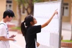 Thí sinh dự thi vào lớp 10. (Ảnh: PV/Vietnam+)