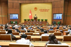Quốc hội thảo luận trong phiên họp chiều 21/11. (Ảnh: CTV/Vietnam+)
