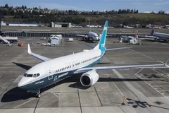 Máy bay Boeing 737-MAX tại nhà máy của Boeing ở Seattle, Washington, Mỹ. (Ảnh: AFP/TTXVN)