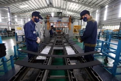 Một dây chuyền sản xuất của Công ty cổ phần Ôtô Trường Hải (Thaco). (Ảnh minh họa. Danh Lam/TTXVN)