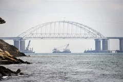 Eo biển Kerch, nơi xảy ra vụ đụng độ giữa tàu tuần duyên Nga và tàu hải quân Ukraine xâm nhập trái phép lãnh hải Nga ngày 25/11/2018. (Ảnh: TTXVN phát)