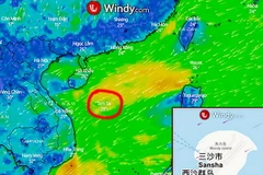 Ứng dụng thời tiết Windy chú thích sai địa danh. (Nguồn: baokhanhhoa.vn)
