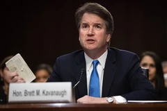 Thẩm phán Brett Kavanaugh trong phiên điều trần tại Ủy ban Tư pháp Thượng viện Mỹ ở Washington, DC, ngày 5/9/2018.(Ảnh: AFP/TTXVN)