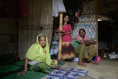 Người tị nạn Rohingya tại trại tị nạn Kutupalong, gần Cox's Bazar, Bangladesh ngày 10/8. (Ảnh: AFP/TTXVN)