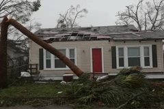 Quang cảnh đổ nát do bão Michael. (Nguồn: Getty images)