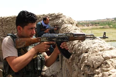 Lực lượng an ninh Afghanistan trong chiến dịch chống phiến quân tại Kunduz ngày 4/7. (Ảnh: THX/TTXVN)