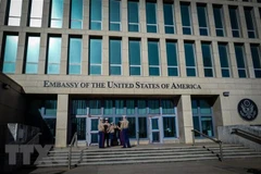 Đại sứ quán Mỹ tại thủ đô La Habana, Cuba. (Ảnh: AFP/TTXVN)