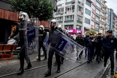 Cảnh sát Thổ Nhĩ Kỳ tuần tra tại Istanbul. (Nguồn: AFP/TTXVN)