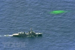 Tàu của Lực lượng Phòng vệ trên biển Nhật Bản. (Nguồn: Kyodo/TTXVN) 