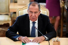 Ngoại trưởng Nga Sergei Lavrov trong cuộc họp tại Moskva. (Ảnh: AFP/TTXVN)