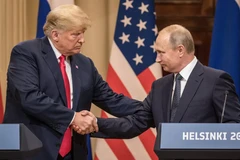 Tổng thống Nga Vladimir Putin và người đồng cấp Mỹ Donald Trump. (Nguồn: Getty images)
