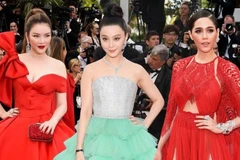 ''Cuộc chiến thời trang'' của Lý Nhã Kỳ và dàn sao châu Á tại Cannes