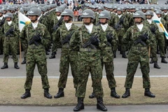 Binh sỹ GSDF tại căn cứ quân sự Asaka, Tokyo, Nhật Bản. (Nguồn: AFP/TTXVN)