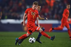 Kevin De Bruyne (áo đỏ). (Nguồn: Getty images)