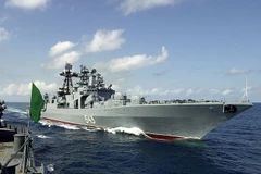 Tàu khu trục Marshal Shaposhnikov của Nga. (Nguồn: AFP/TTXVN)