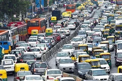 Cảnh tắc đường ở New Delhi. (Nguồn: hindustantimes.com)