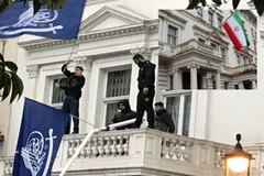 Quang cảnh bên ngoài đại sứ quán Iran ở London. (Nguồn: Getty Images/TTXVN)