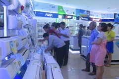 Người tiêu dùng chọn điều hòa tại siêu thị. (Ảnh minh họa. Mạnh Minh/TTXVN)